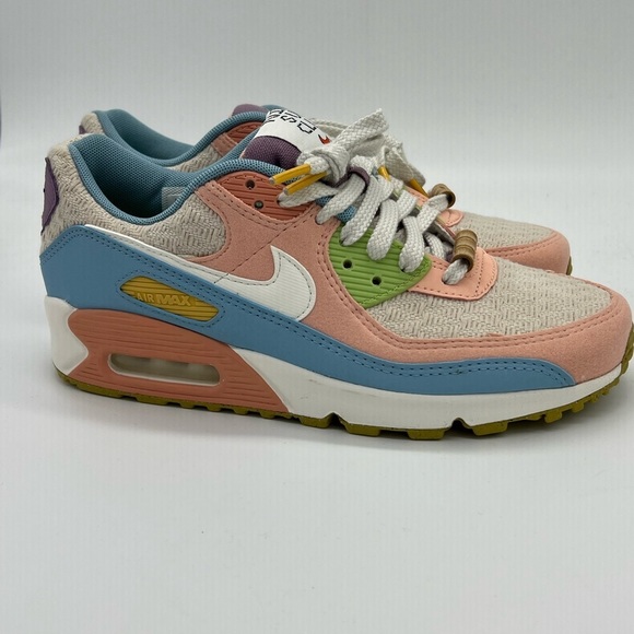 Nike Air Max 90 SE Women’s Sun Club Multicolor Pink Blue DJ9997-100 NEW no box - Picture 4 of 7